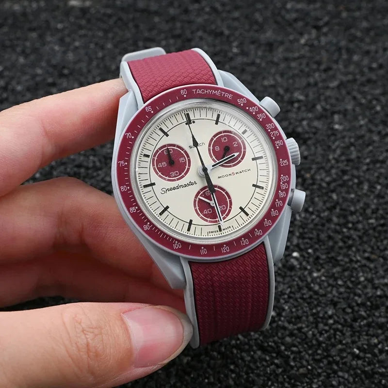Curved End Strap for Omega X Swatch Joint MoonSwatch