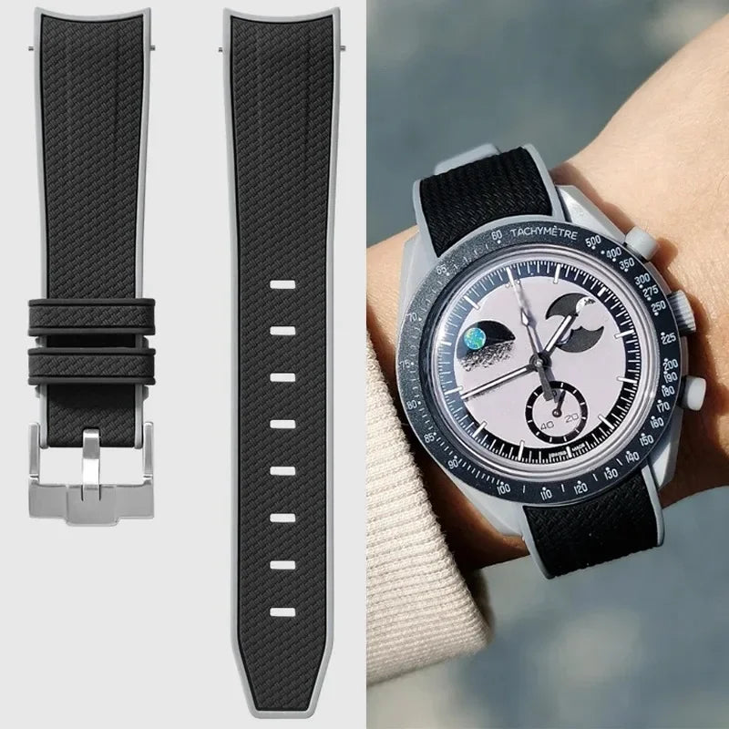 Curved End Strap for Omega X Swatch Joint MoonSwatch
